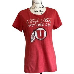 University Utah Utes Red Tee Shirt